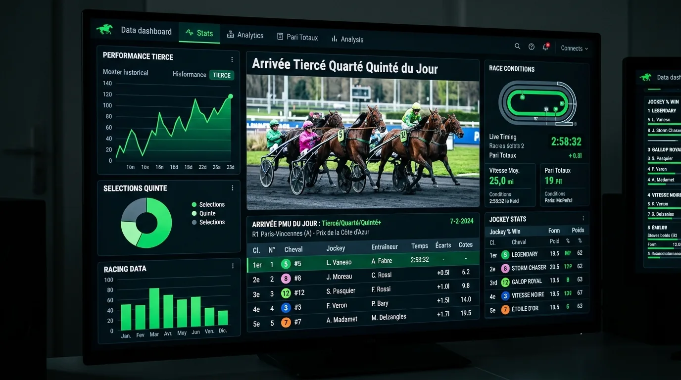 Arrivée du tiercé quarté quinté :...