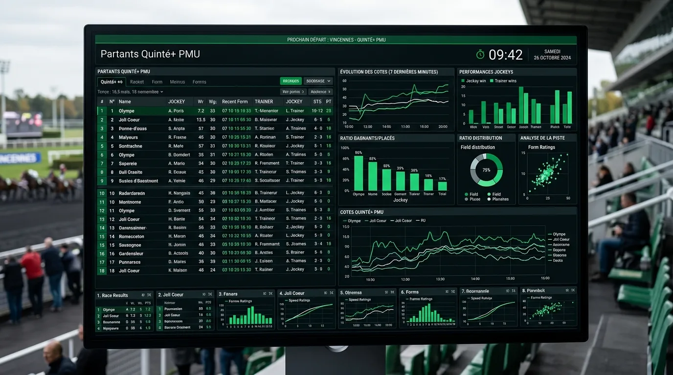 Partants du quinté+ PMU : liste et nu...